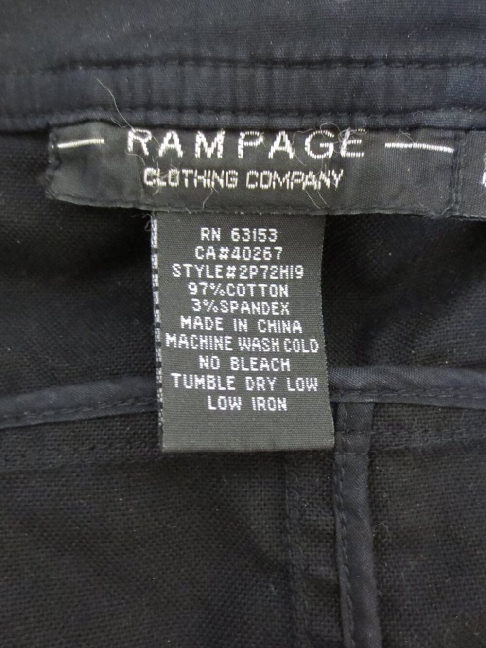 Rampage Black Moto Jacket w/ Silver Hardware Denim Fashion Stylish Crop - S - Picture 7 of 11